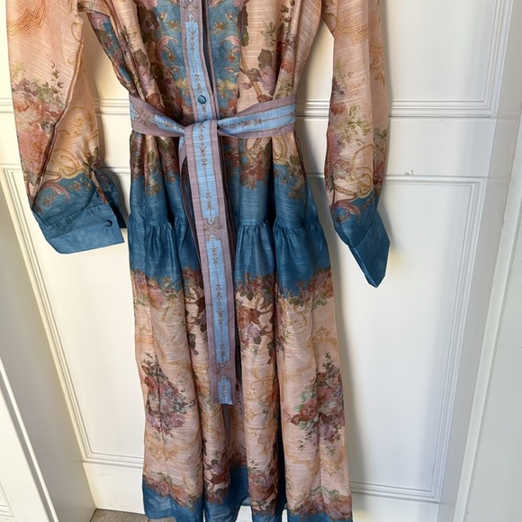 Vintage Boho Belted Romantic Maxi Dress Long Sleeve Artistic size Small - Picture 6 of 12